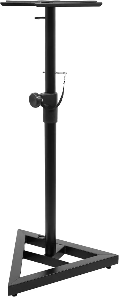 Support d'enceinte métal Noir BoomToneDJ MS2 Pied d'enceinte de Monitoring Studio